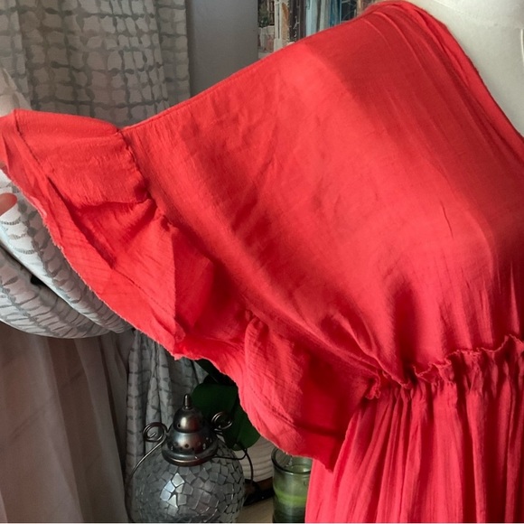 Charlie Charlie Charlotte women’s red maxi boho beach dress Size Medium - Picture 4 of 15